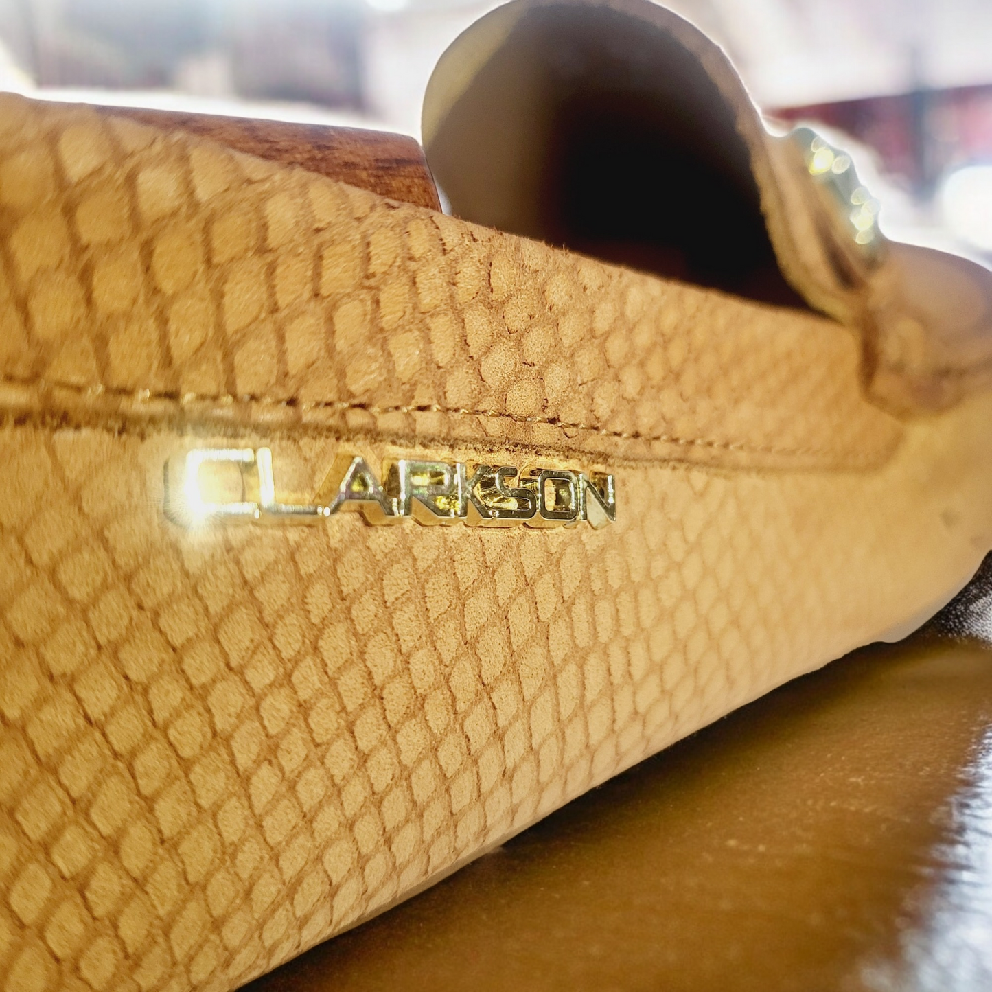 Alfredo Suede Gold- Printed Honey