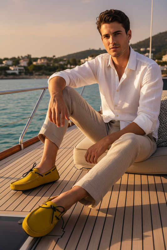 Salvio Suede - Lemon Yellow