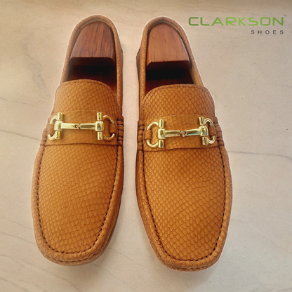 Alfredo Suede Gold- Printed Honey